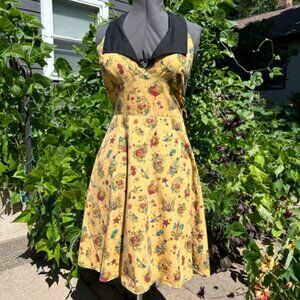 RockSteady Pinup Style Halter Sailor Jerry Tattoo Swing Dress - Size L